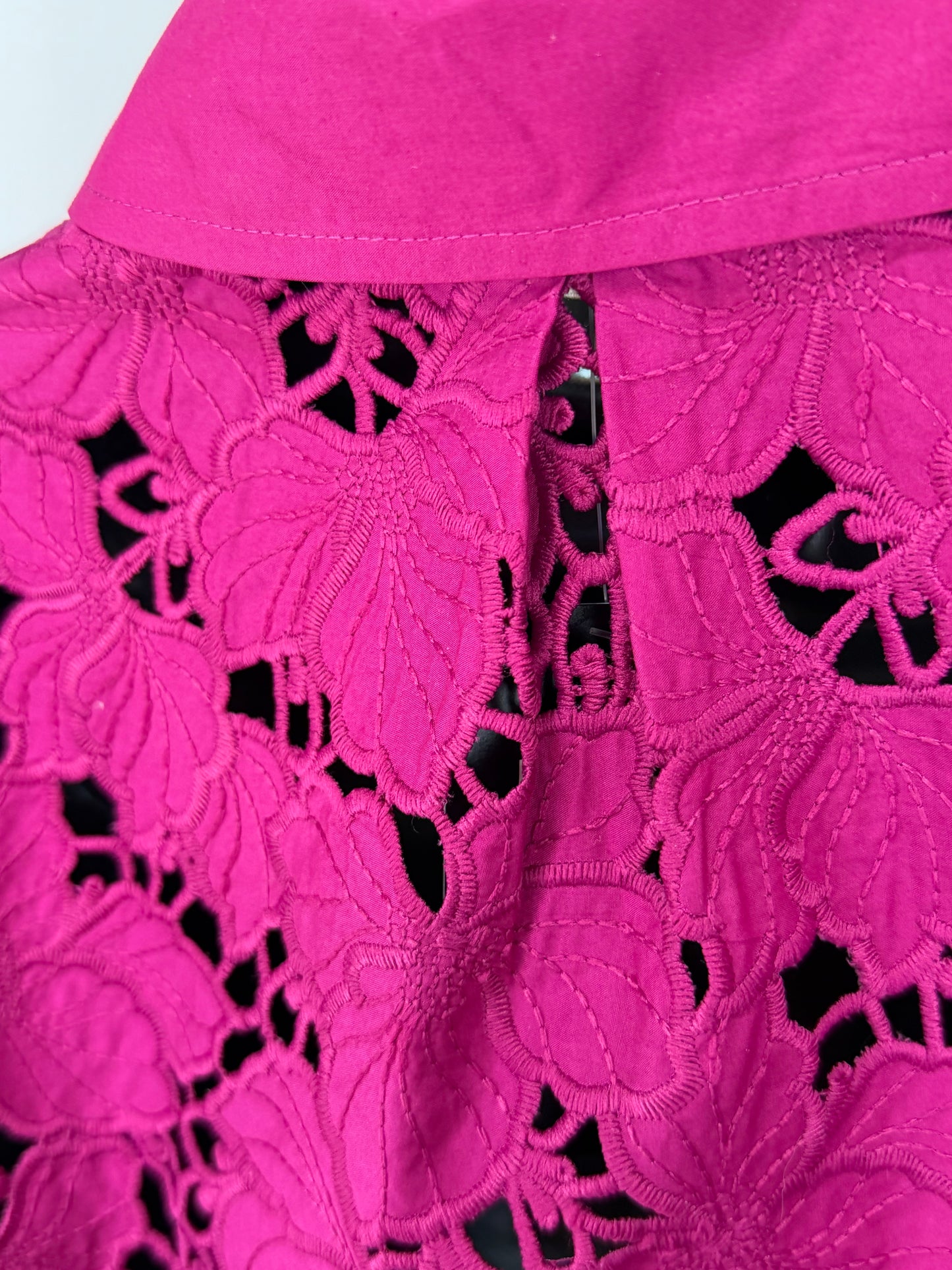 L'agence Pink Floral Detail Long Sleeve Crop Jacket / Top
