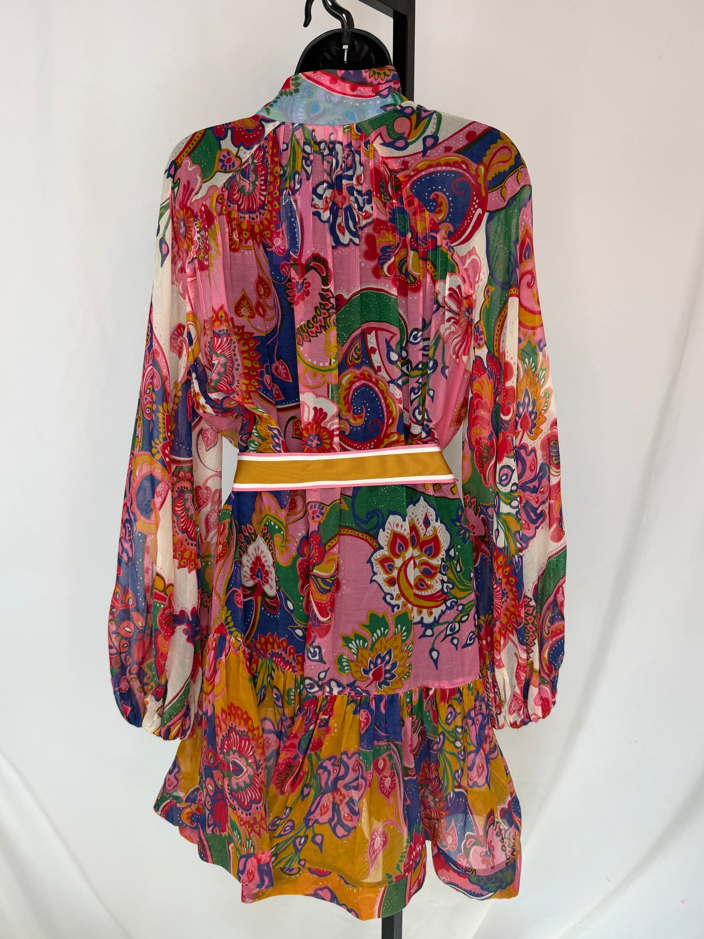 Zimmerman Multicolor Paisley Long Sleeve Button Knee-Length Dress NWT