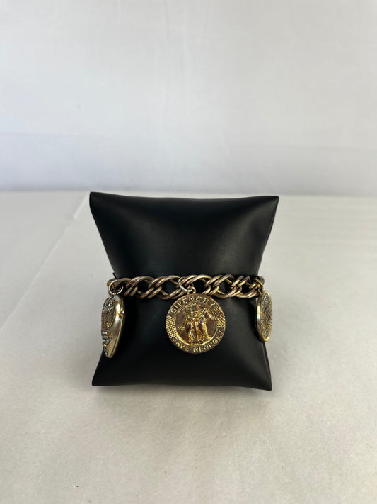 Givenchy Sparkly Gold-Plated Asian Charm Bracelet