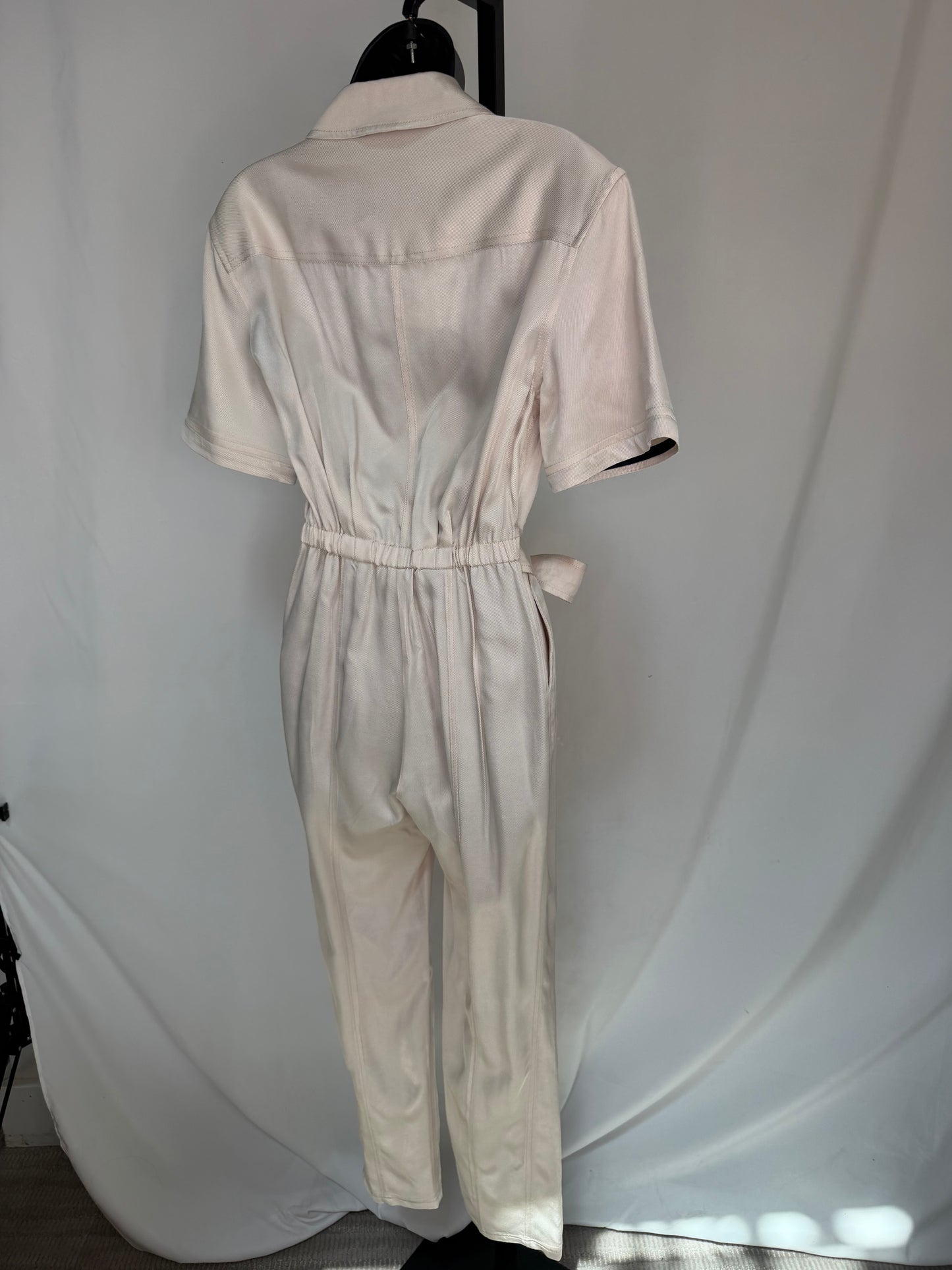 Ramy Brook Cream Short Sleeve Button Down Jumpsuit NWT