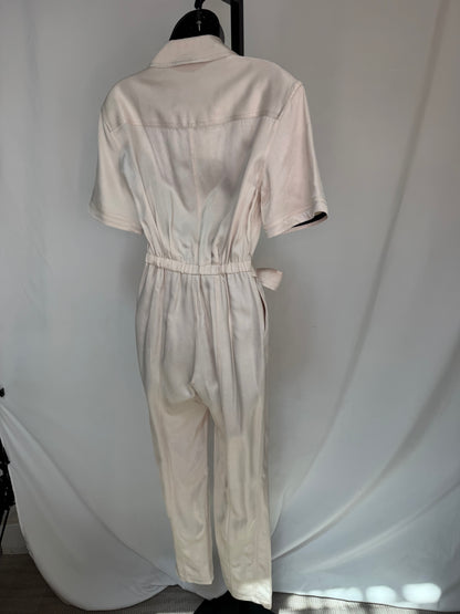 Ramy Brook Cream Short Sleeve Button Down Jumpsuit NWT