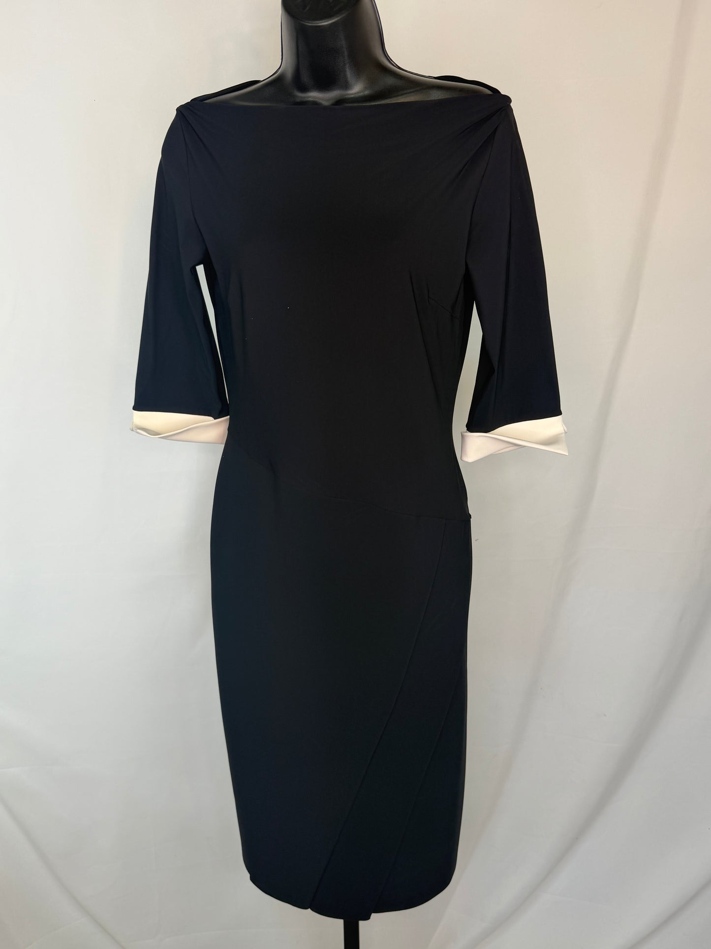 Chiara Boni Boat Neck Three-Quarter Sleeve Dress