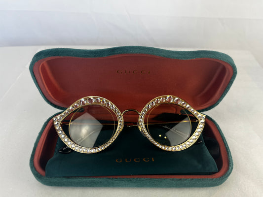COMES WITH CASE - Gucci Crystal Cat Eye Glasses