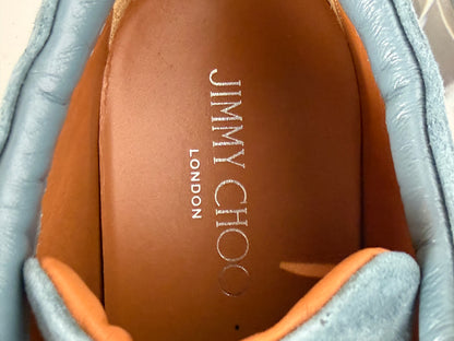 Jimmy Choo Blue Suede & Sparkle Sneakers