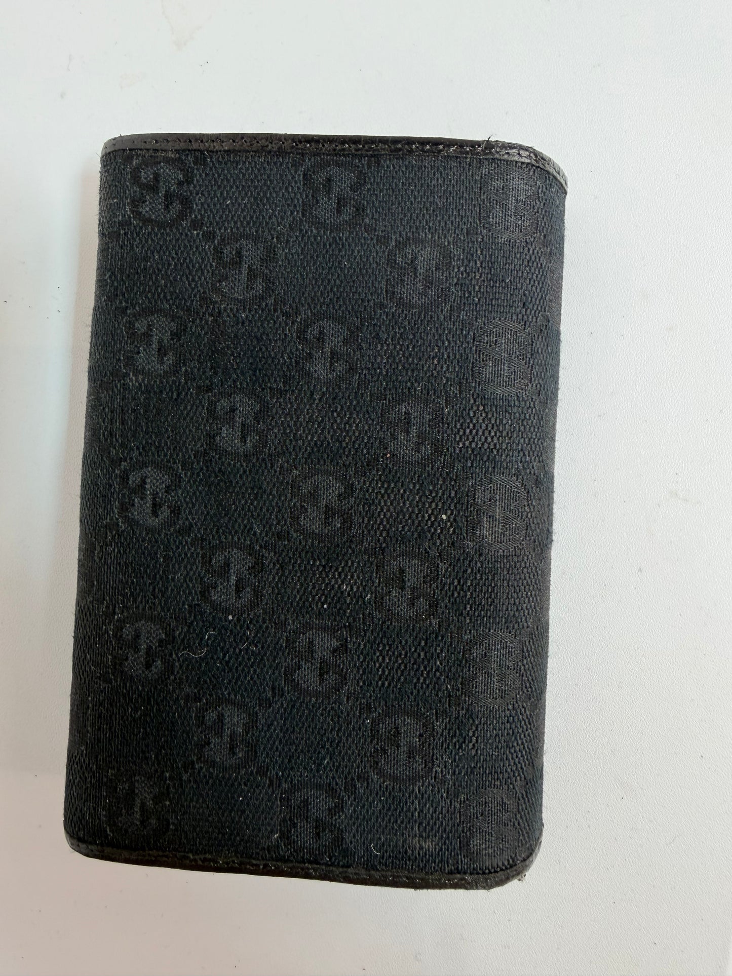 Gucci Black Monogram Trifold Wallet
