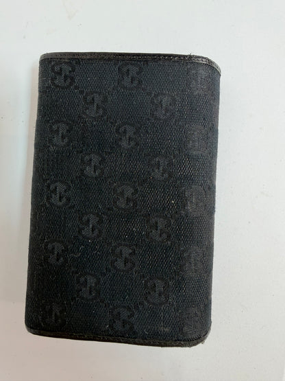 Gucci Black Monogram Trifold Wallet