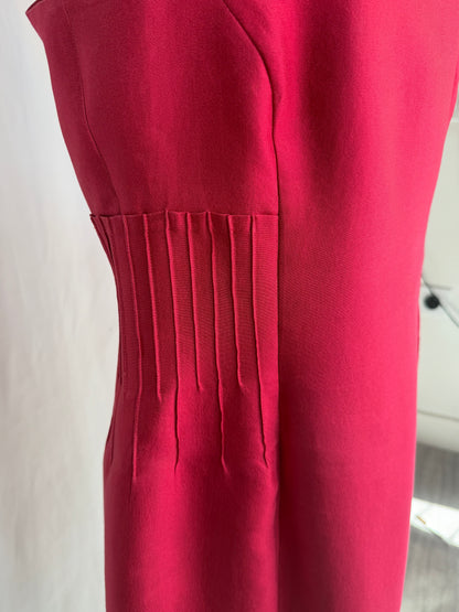 Armani Collezioni Cap Sleeve Cowl Neck Midi Dress
