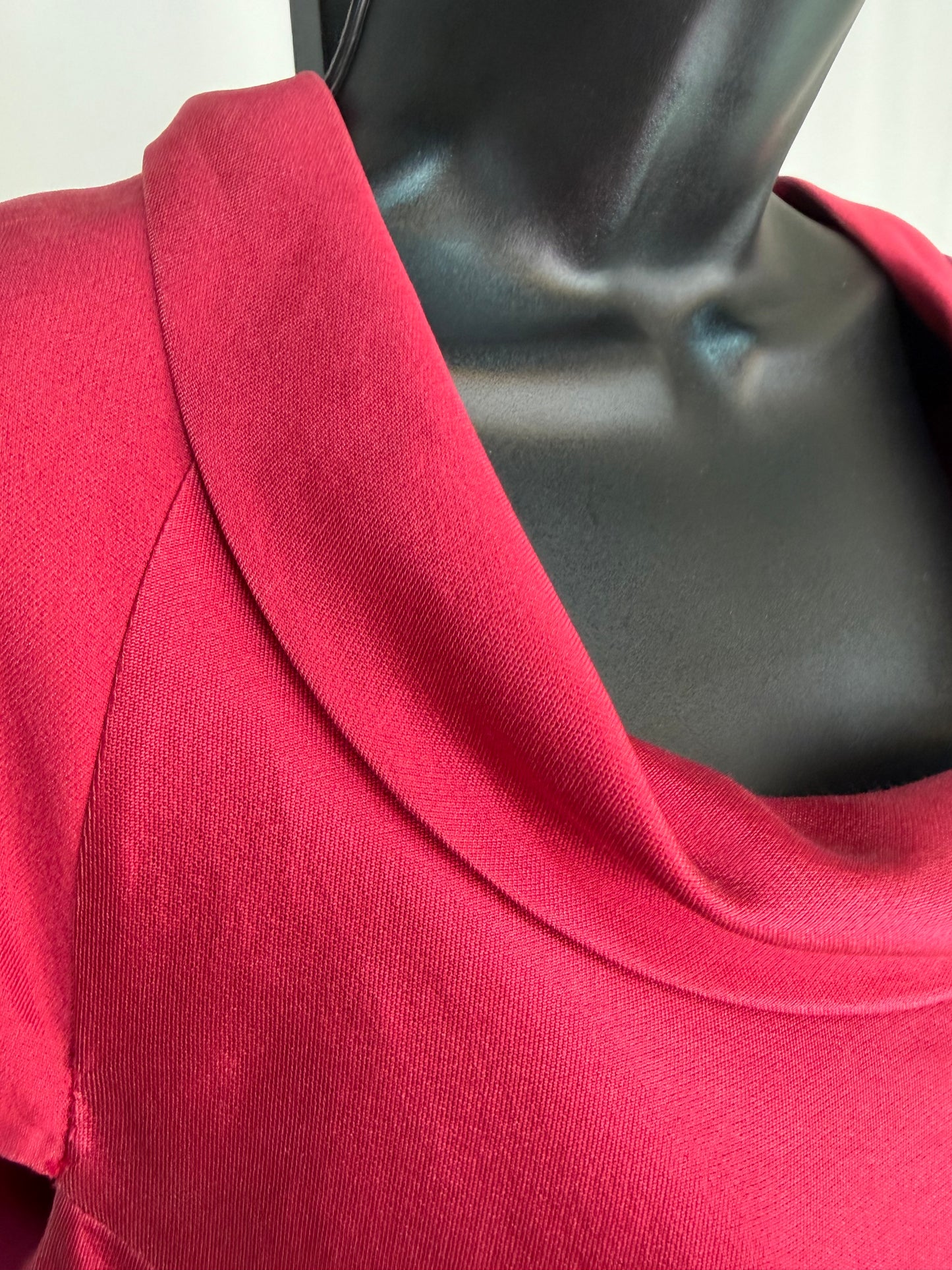 Armani Collezioni Cap Sleeve Cowl Neck Midi Dress
