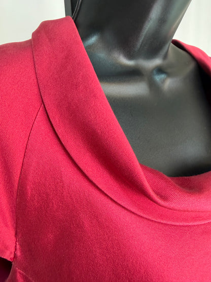 Armani Collezioni Cap Sleeve Cowl Neck Midi Dress