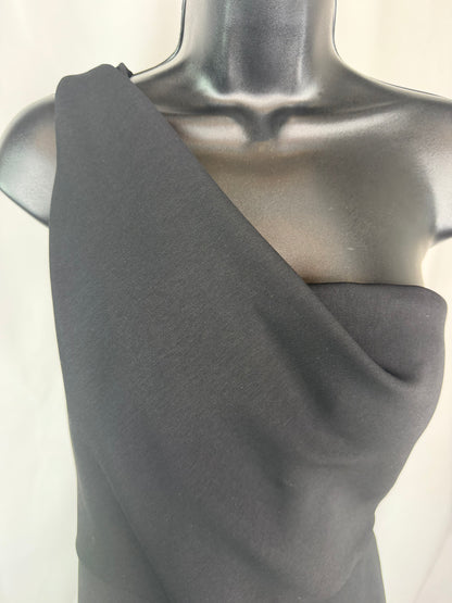 Mariel Black One Shoulder Drape Neck Full-Length Dress