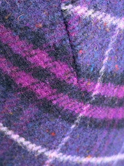 Burberry Wool Purple Pink Check Mini Skirt