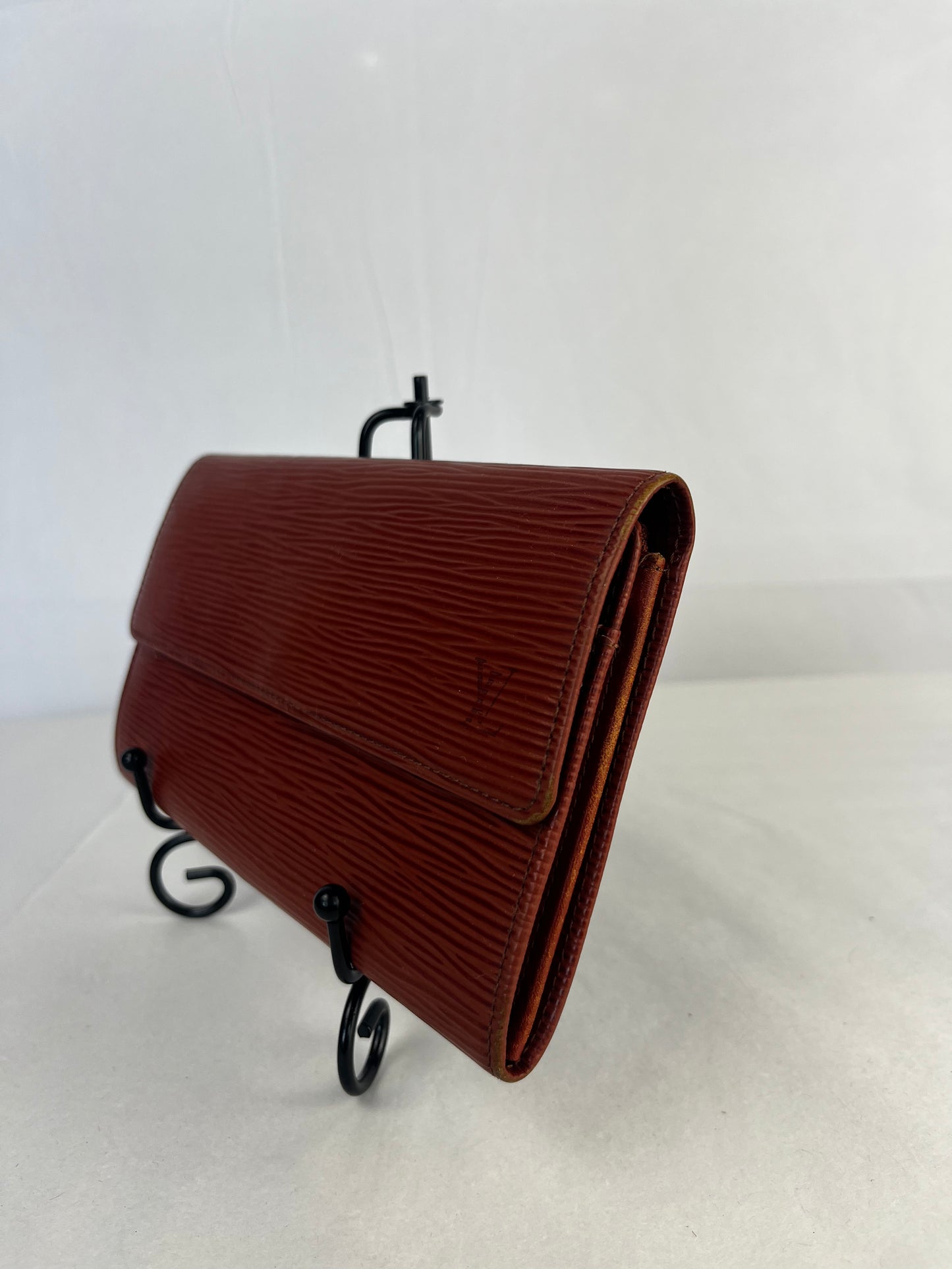 Louis Vuitton Brown Epi Flap Wallet