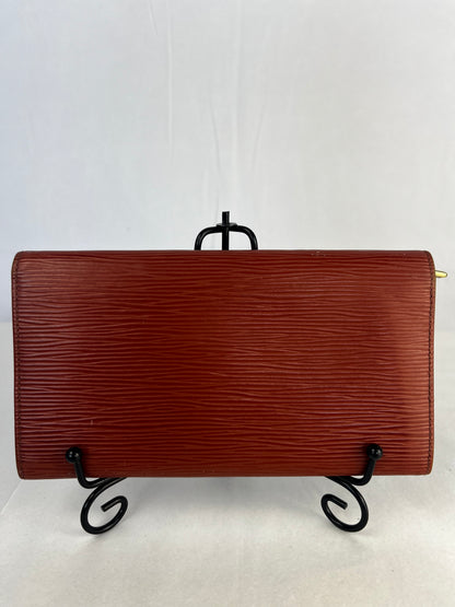 Louis Vuitton Brown Epi Flap Wallet
