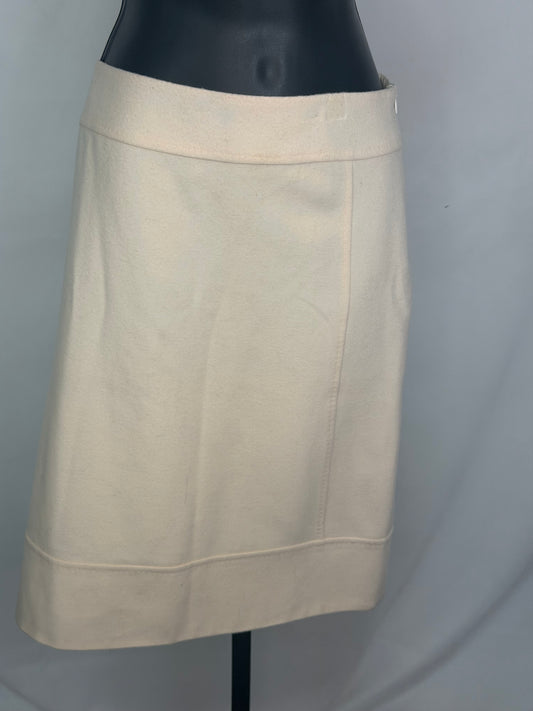 Weekend Max Mara Cream Wool Knee-Length Skirt