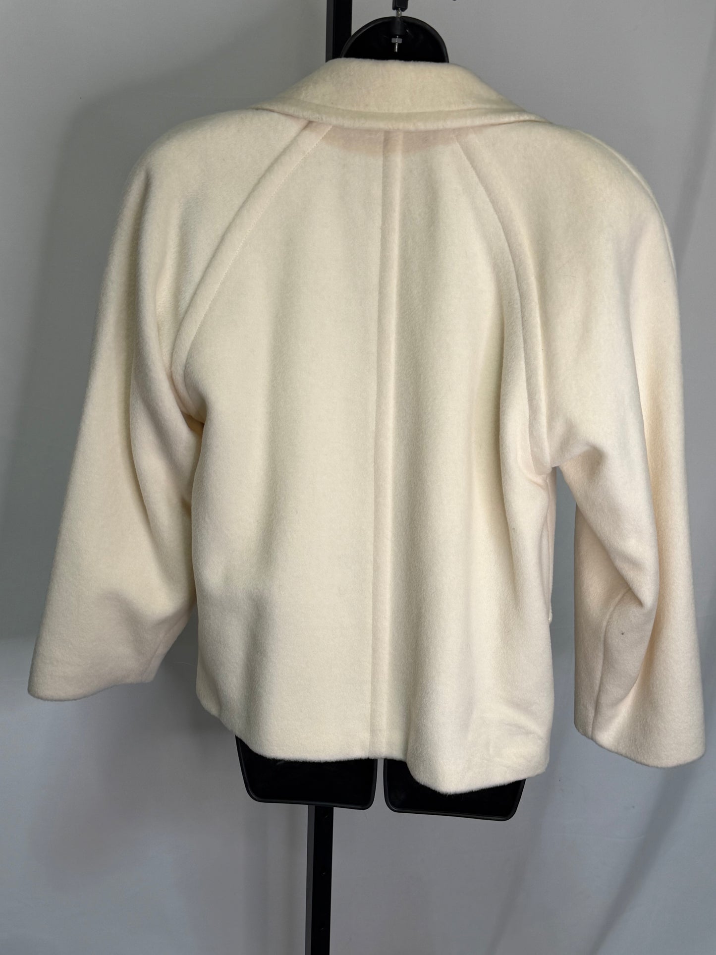 Escada White Wool/Mohair "Pea Coat" Jacket