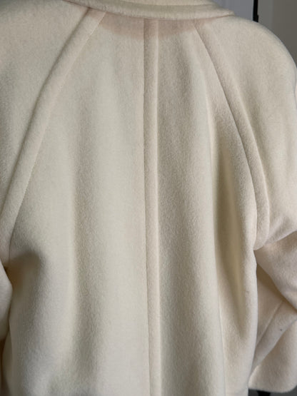 Escada White Wool/Mohair "Pea Coat" Jacket