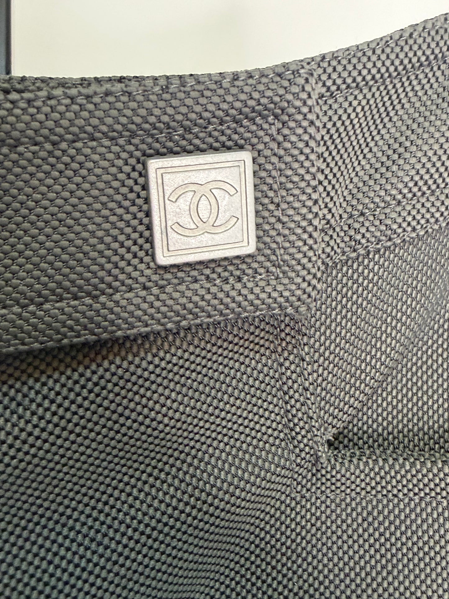 Chanel Grey Textured Multi Zip Ski Pants