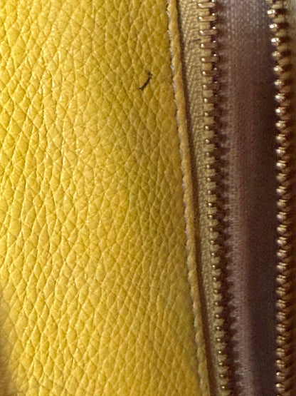 Fendi Leather Camel Mustard Strap Peekaboo Twist Lock Tote Bag