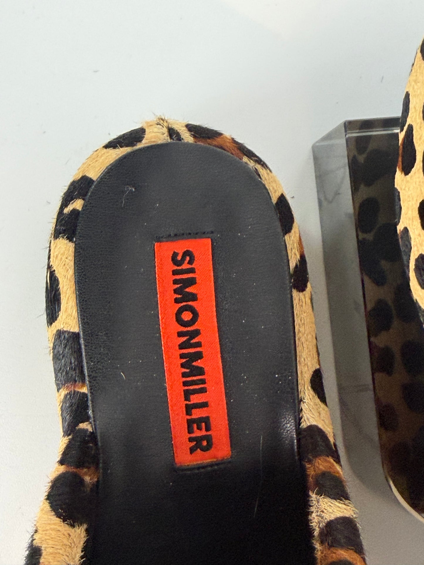 Simon Miller Calf-Hair Leopard Bubble Platform Slides