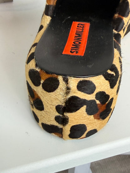 Simon Miller Calf-Hair Leopard Bubble Platform Slides