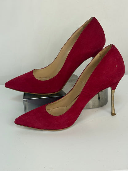 Nicholas Kirkwood Suede Red Pointed Toe Heels