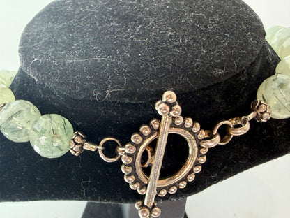 Stone Legends Jewelry Green Stone Necklace w/ Moth Pendant