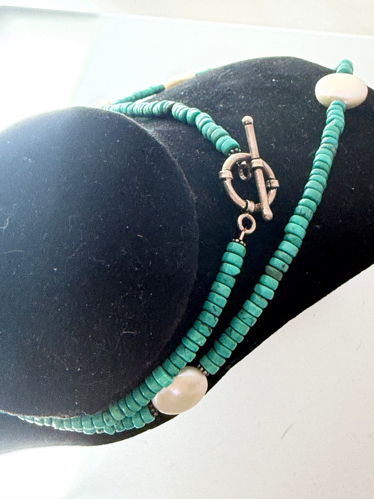 Handmade Turquoise & Freshwater Pearl Necklace