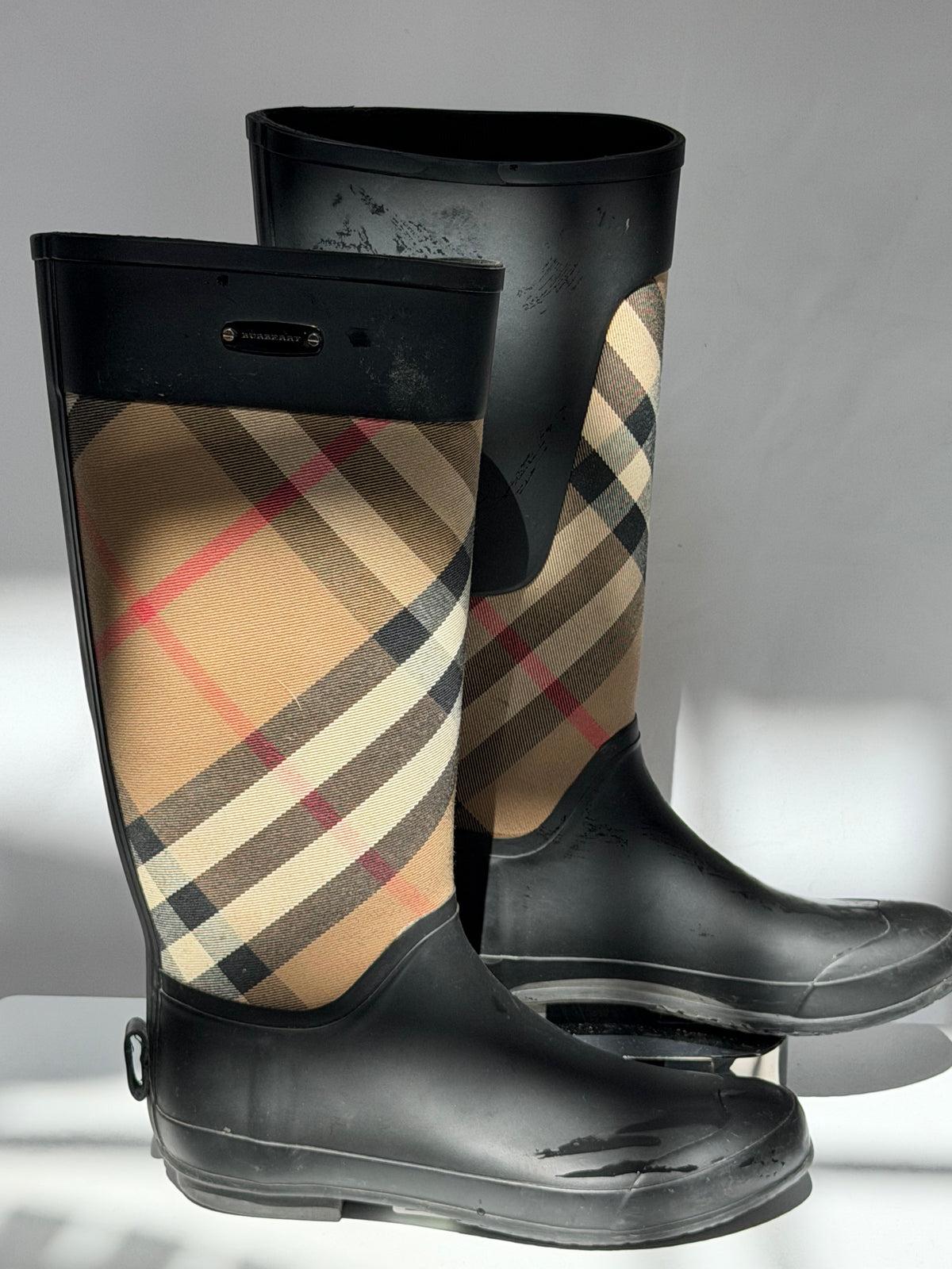 Burberry House Check Tall Rain Boots