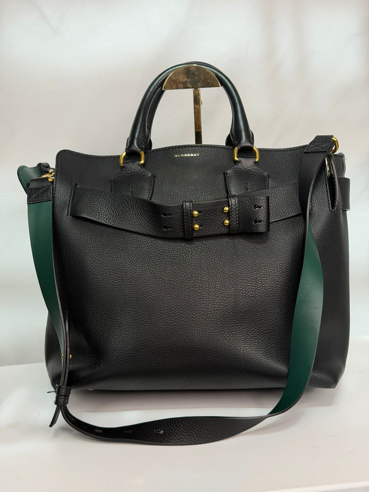 Burberry Black Leather Medium Belt Bag Tote
