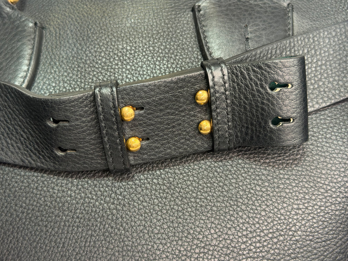 Burberry Black Leather Medium Belt Bag Tote