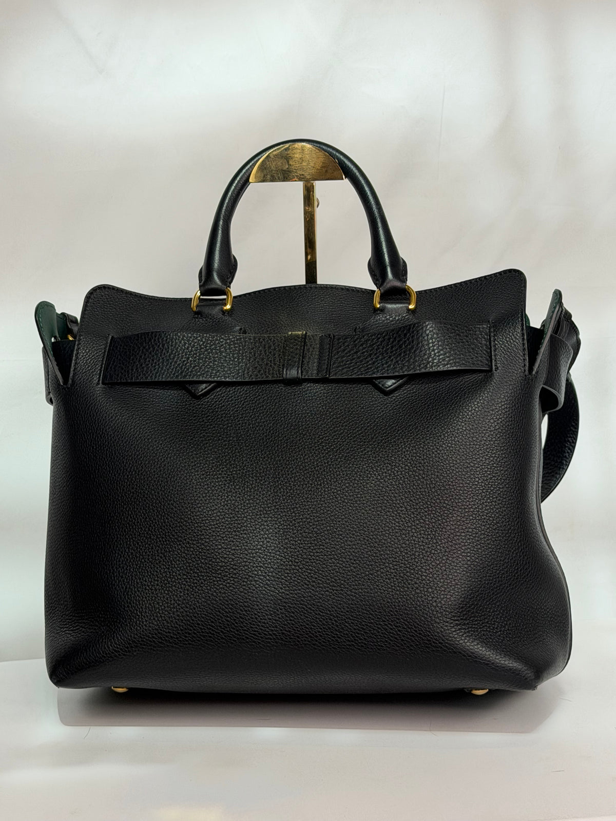 Burberry Black Leather Medium Belt Bag Tote