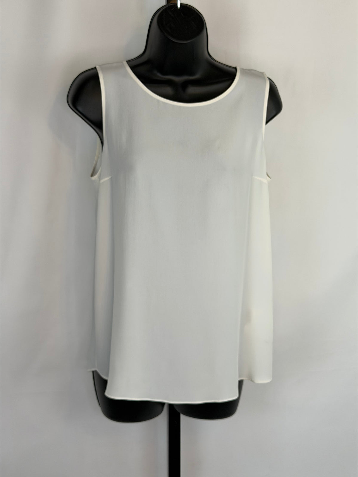 Brunello Cucinelli Silk Pearl White Tank Top NWT