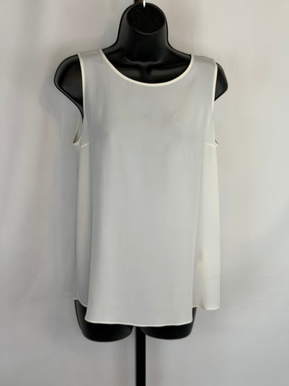 Brunello Cucinelli Silk Pearl White Tank Top NWT