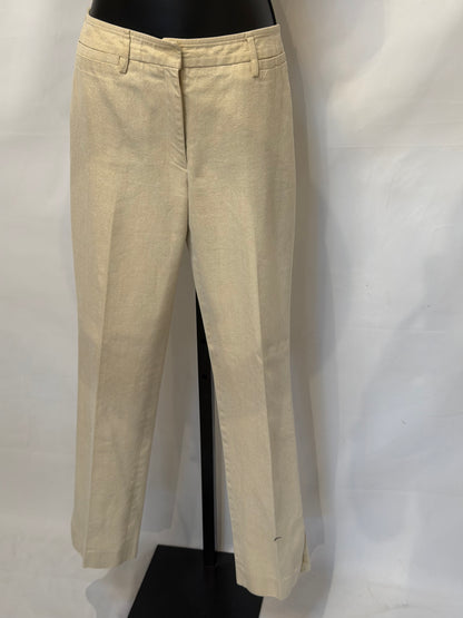 Dolce & Gabbana Tan w/ Gold Sparkle Straight Leg Denim Pants