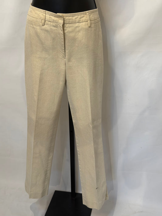 Dolce & Gabbana Tan w/ Gold Sparkle Straight Leg Denim Pants