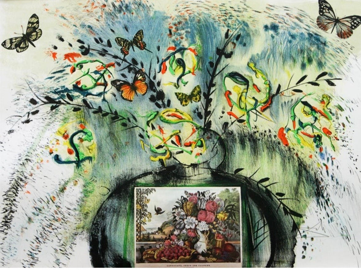 SALVADOR DALI - "Les Fleurs et les Fruits" Signed Lithograph on Arches (#1/250)