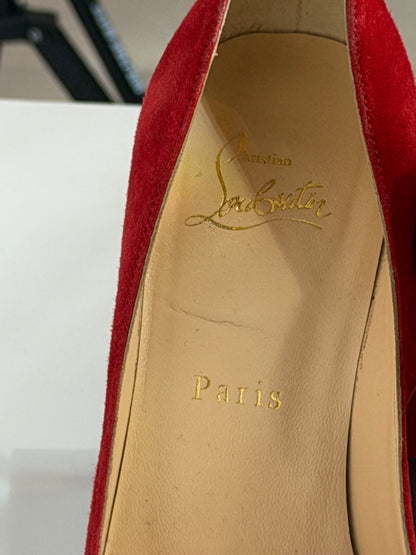 Christian Louboutin Red Suede Pointed Toe Pumps