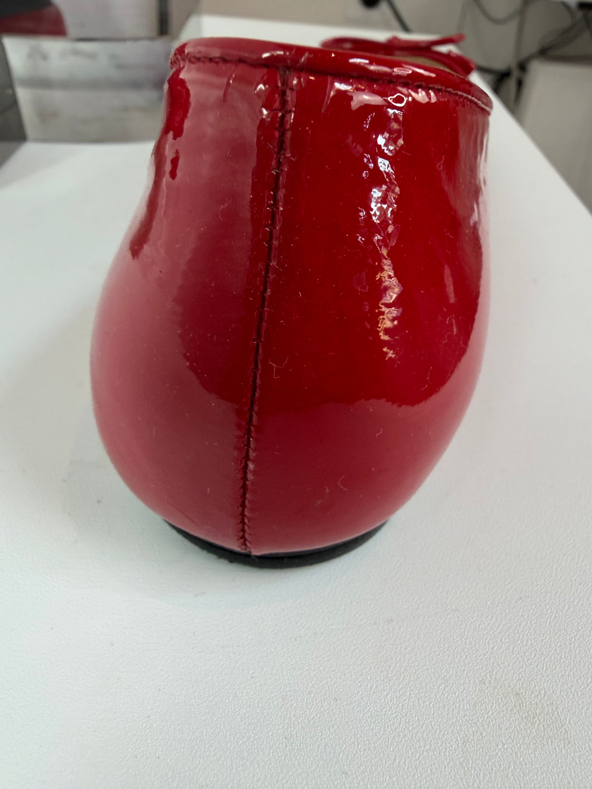 Prada Red Patent Leather Ballet Flats w Bow Ballet Flats