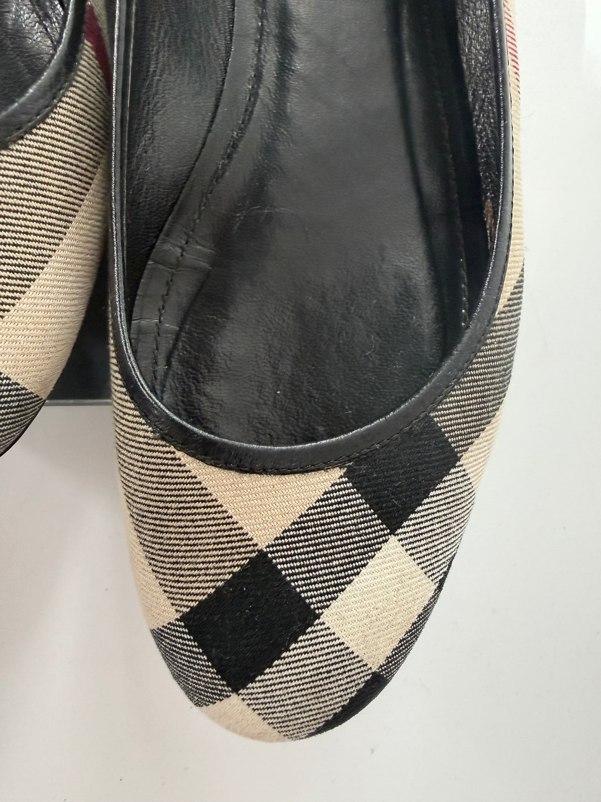 Burberry Nova Check Round Toe Ballet Flats