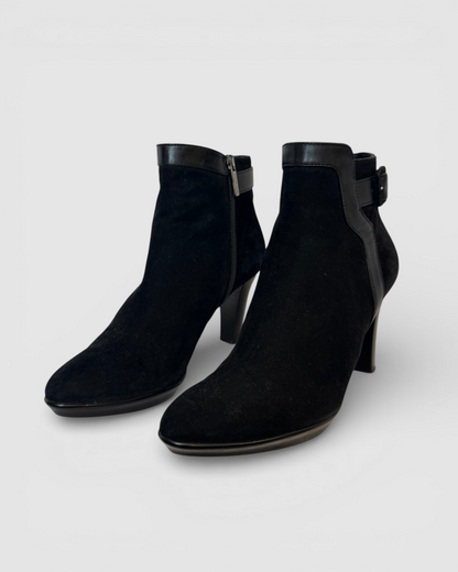 Aquatalia Suede Leather Heel Ankle Boot