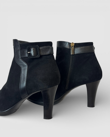 Aquatalia Suede Leather Heel Ankle Boot