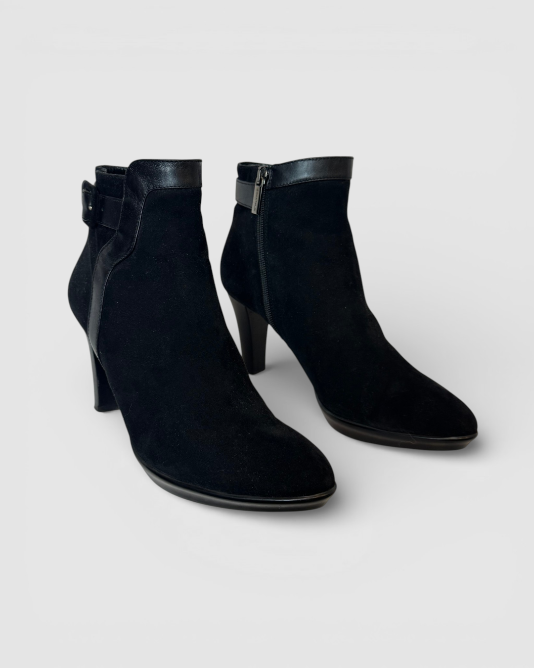 Aquatalia Suede Leather Heel Ankle Boot