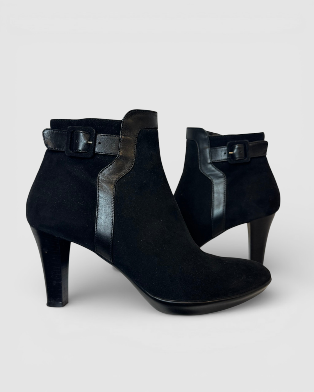 Aquatalia Suede Leather Heel Ankle Boot