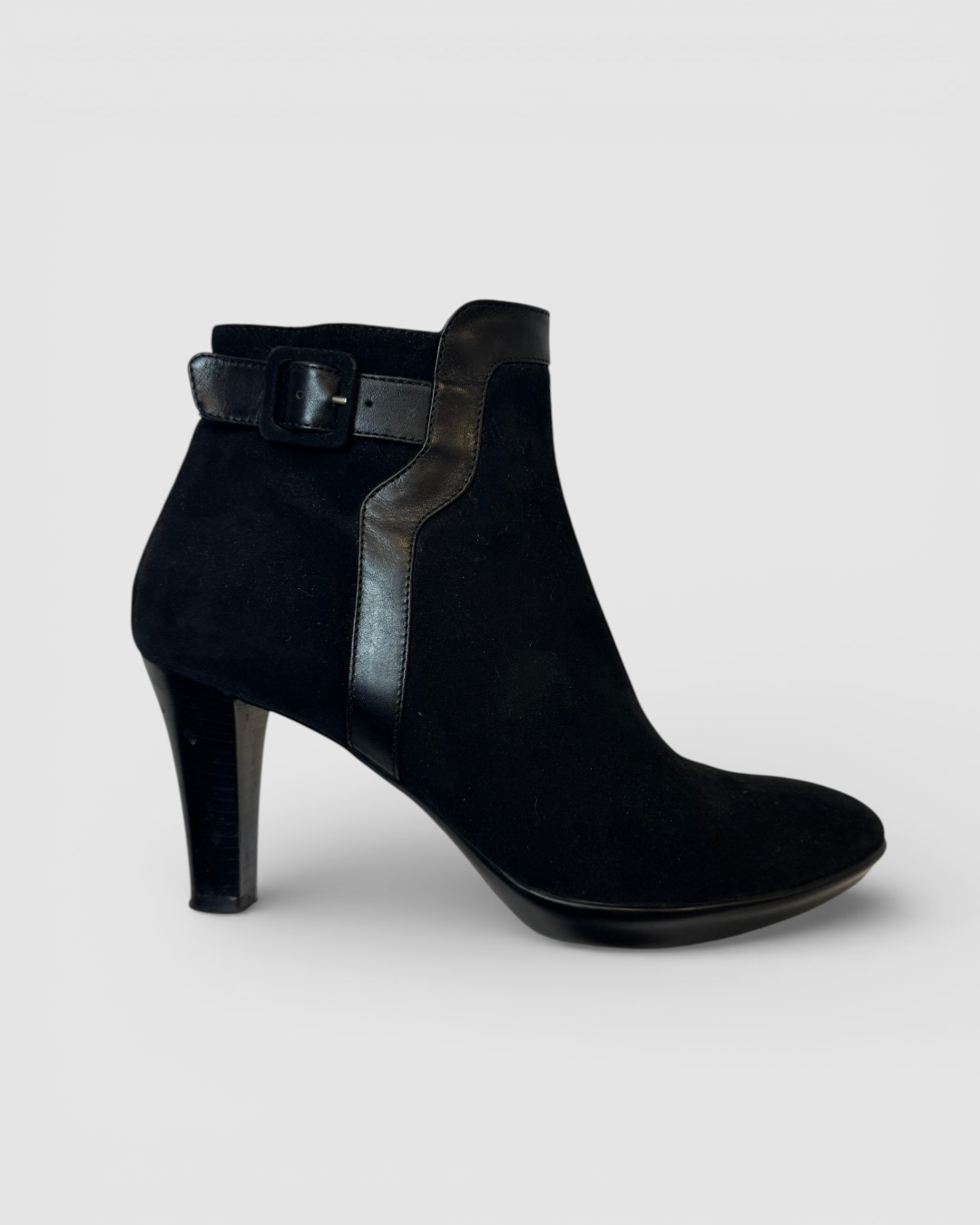 Aquatalia Suede Leather Heel Ankle Boot