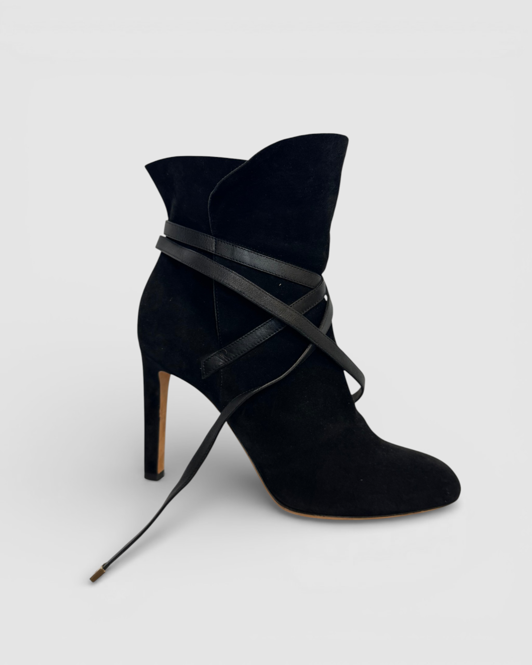 Jimmy Choo Suede Leather Trim Embellishment Boots
