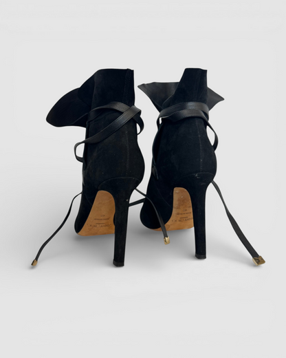 Jimmy Choo Suede Leather Trim Embellishment Boots