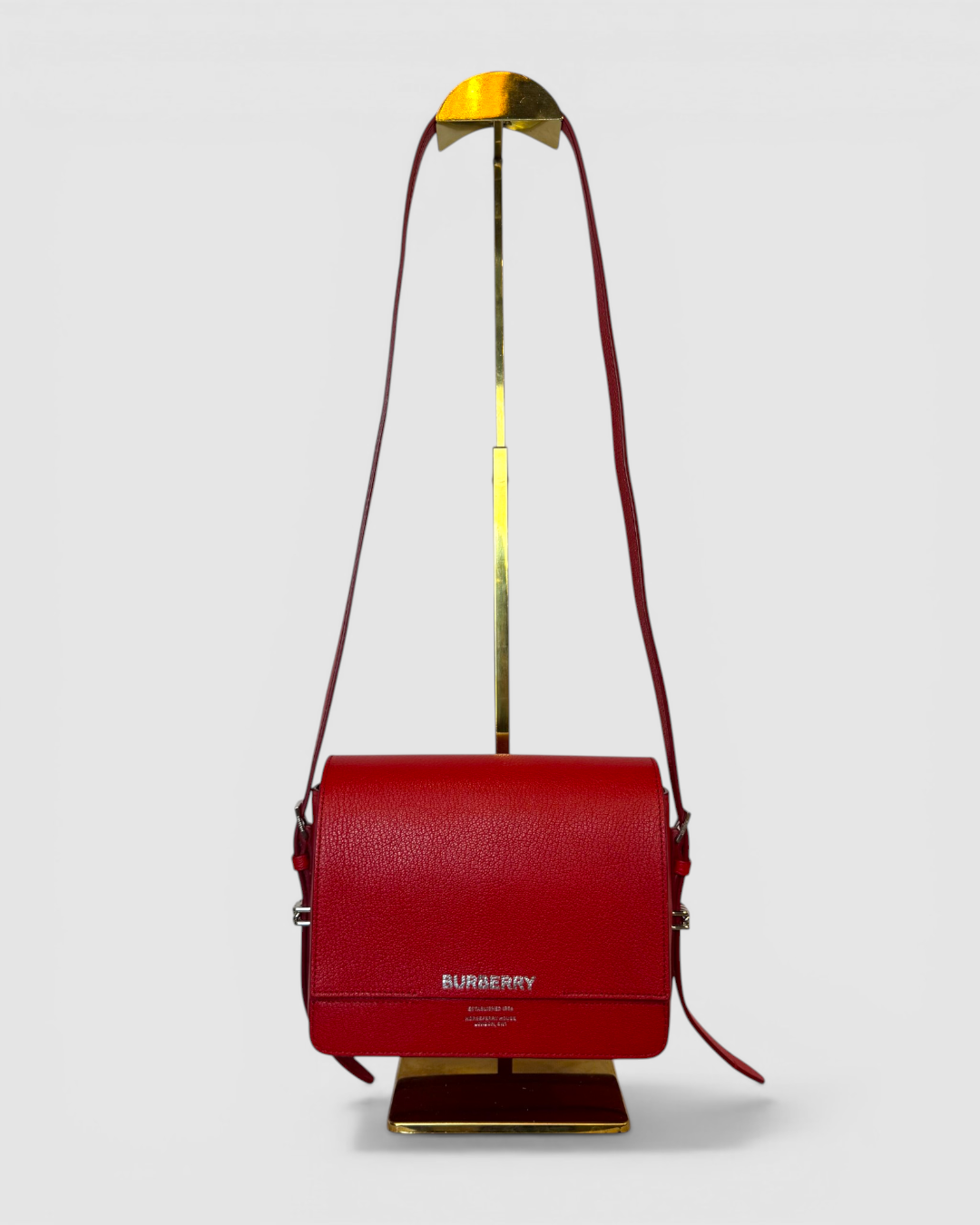Burberry Red Small Leather Grace Bag