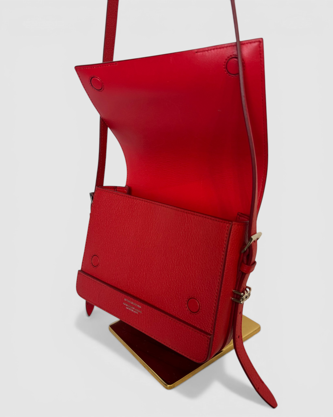 Burberry Red Small Leather Grace Bag