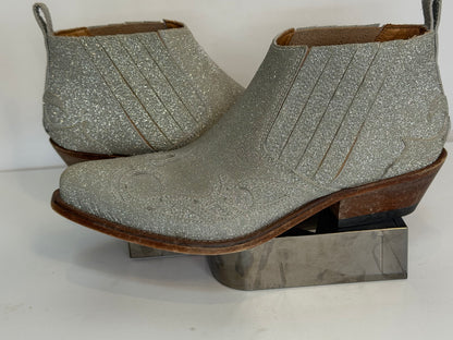 Golden Goose Sparkly Pointed Toe Cowboy Booties