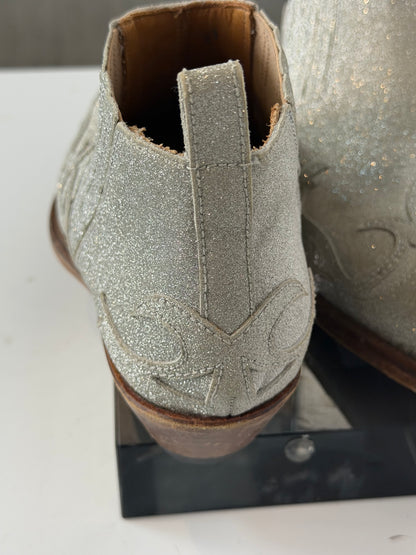 Golden Goose Sparkly Pointed Toe Cowboy Booties